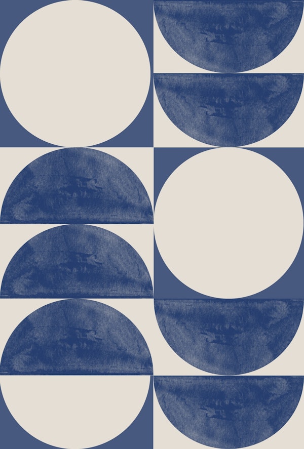 Retro Watercolor Blue Objects