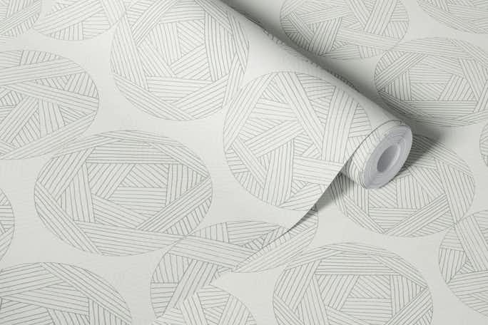 Monochromatic Yarn Ballswallpaper roll