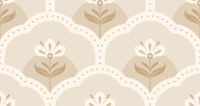 Scallops, Warm Grey wallpaper