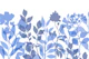 Layered Leaves Spring Vibes Indigo Blue