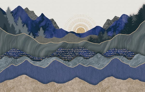 Blue Mountains Sunrise Landscape Collage