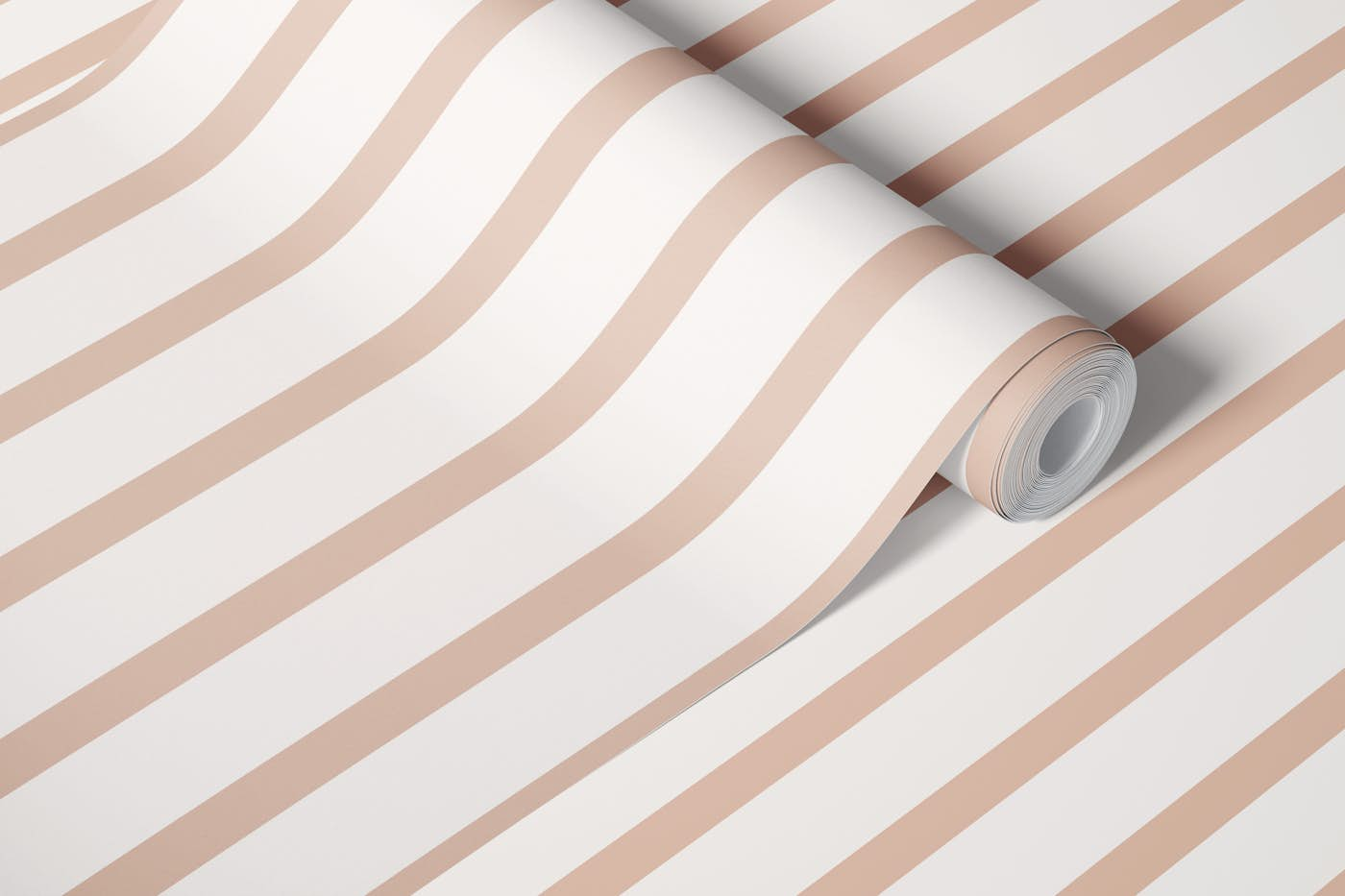 Brown-beige stripes wallpaper roll