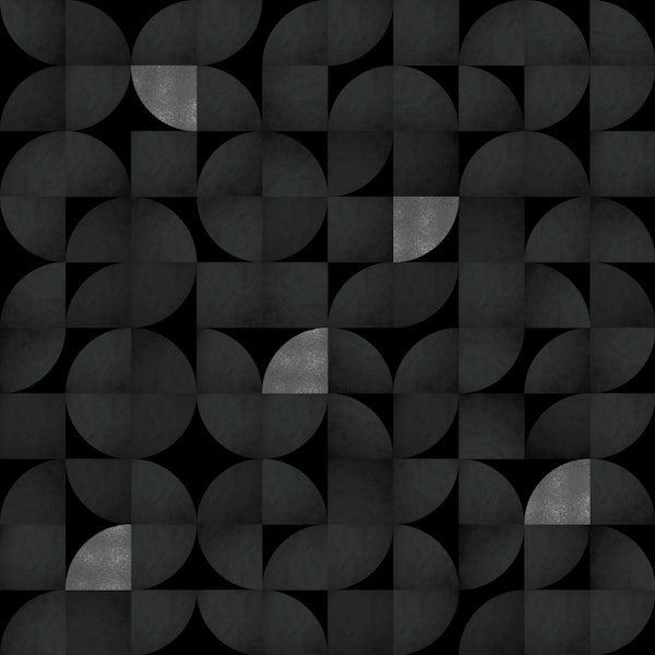 Mid-Century Black and Silver Luxury Pattern