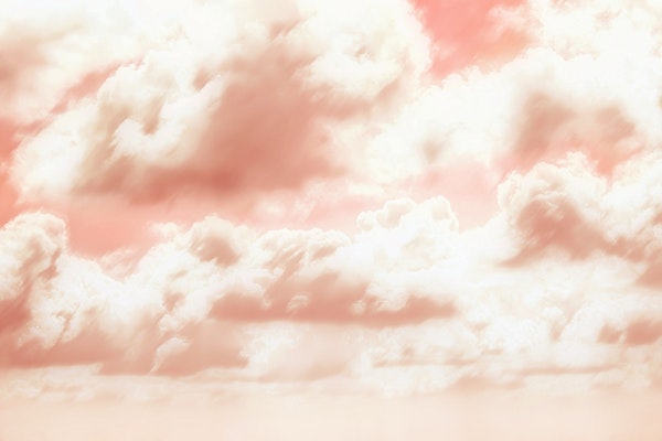 Pastel Tan Blush Peach Sunrise Clouds