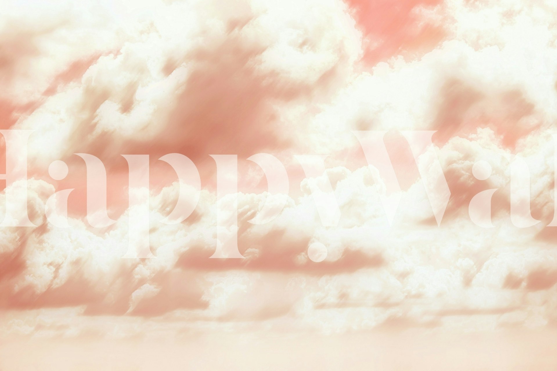 Pastel clouds in tan, blush, and peach colors, soft and serene wallpaper