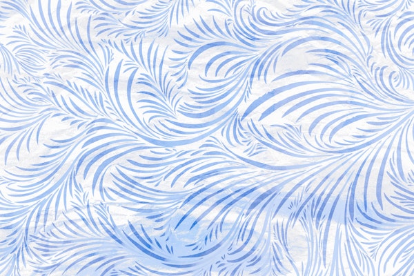 Delft Blue Palm Leaves