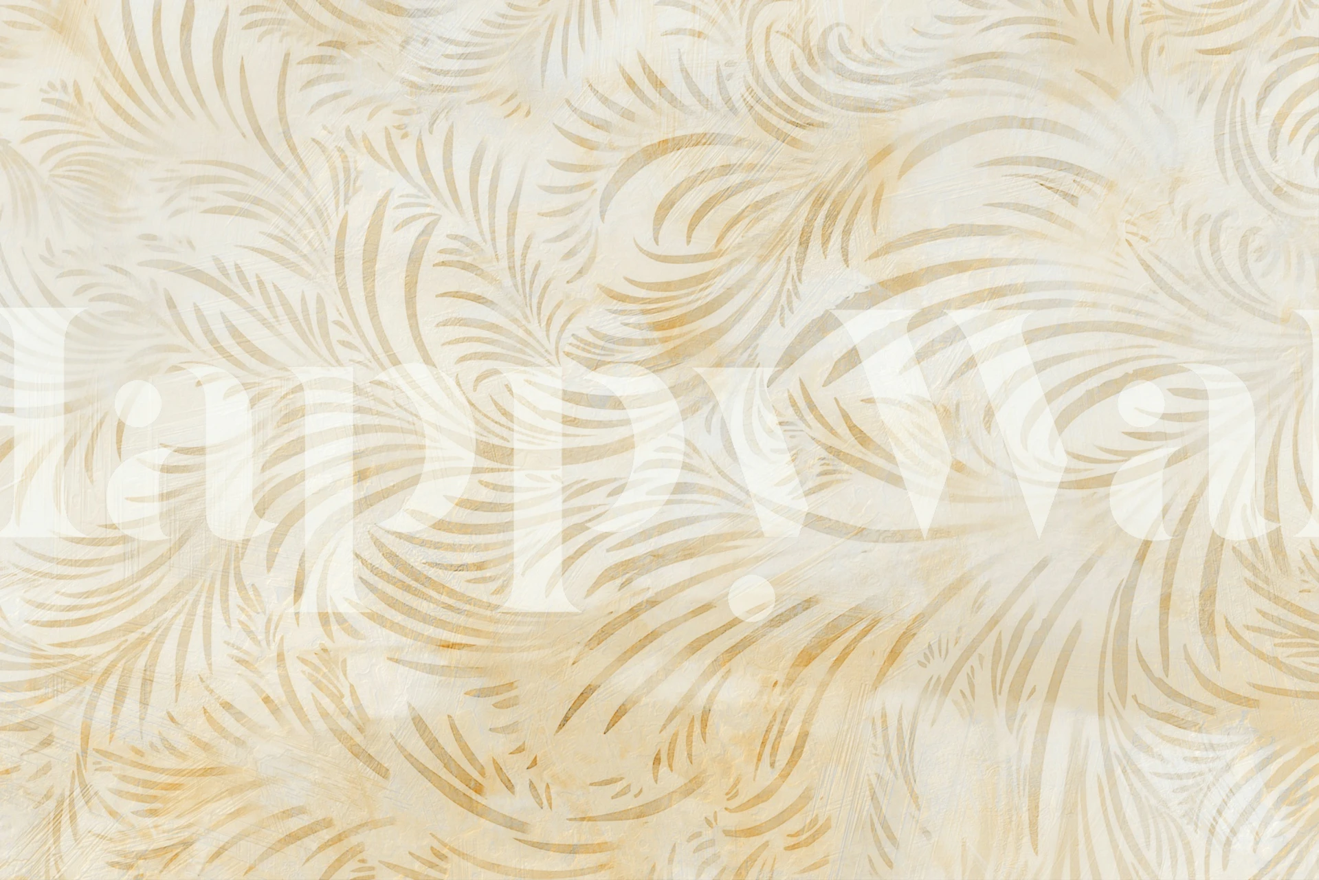 Papier peint mural de feuilles neutres douces avec un motif serein de feuillages imbriqués dans des tons subtils