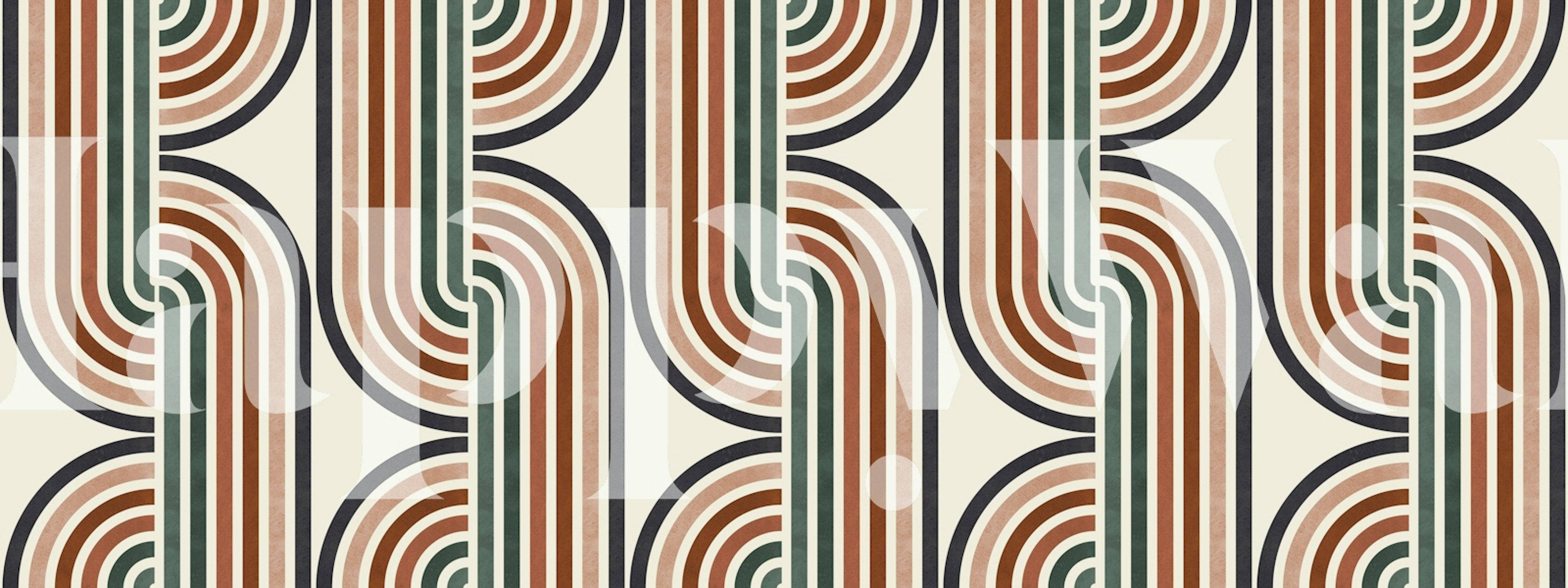 Dizajn zidnih murala sa apstraktnim linijama i krugovima