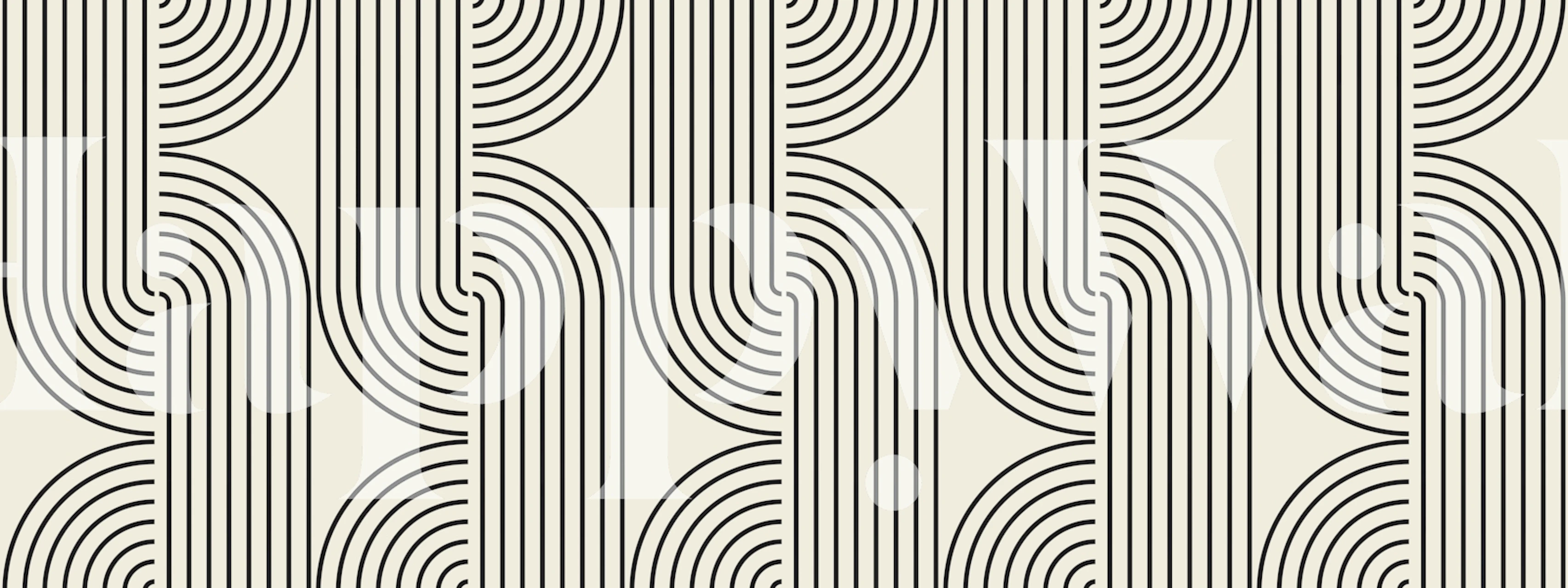 Lines and circles tapet i et rom