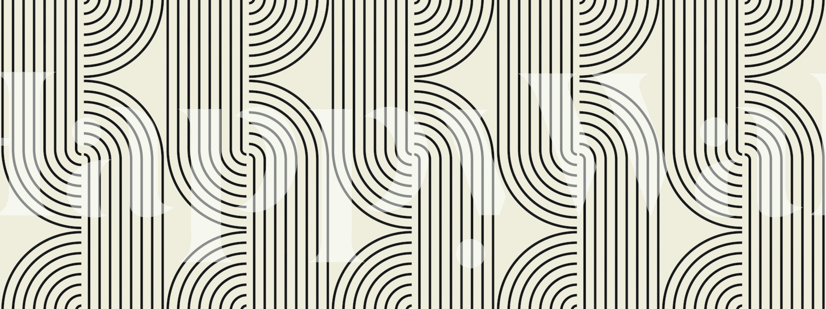 Tapeta Lines and circles w ustawieniu pokoju