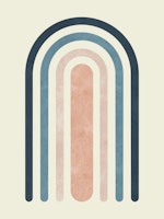 Blue and pink rainbow tapete