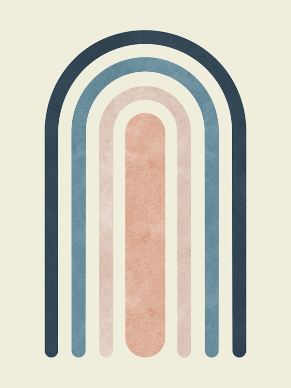 Blue and pink rainbow