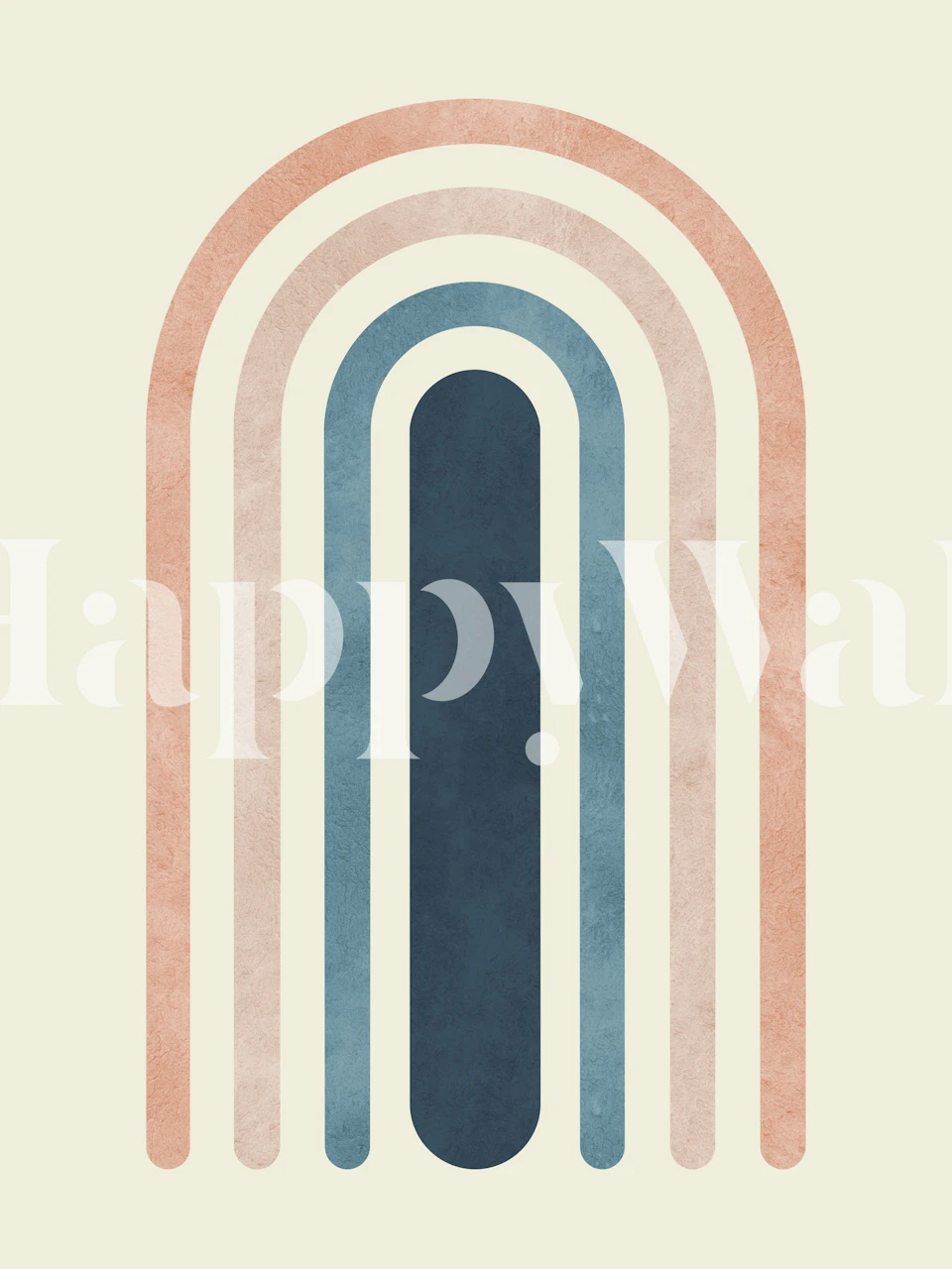 Blue and pink rainbow tapet i ett rum