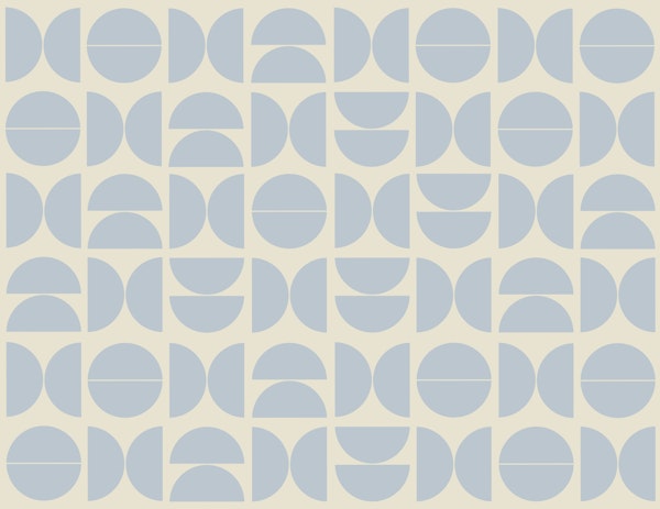 Simple Mid-Century Semi Circles Vintage