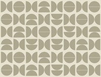 Simple Soft Mid-Century Semi Circles Vintage tapete