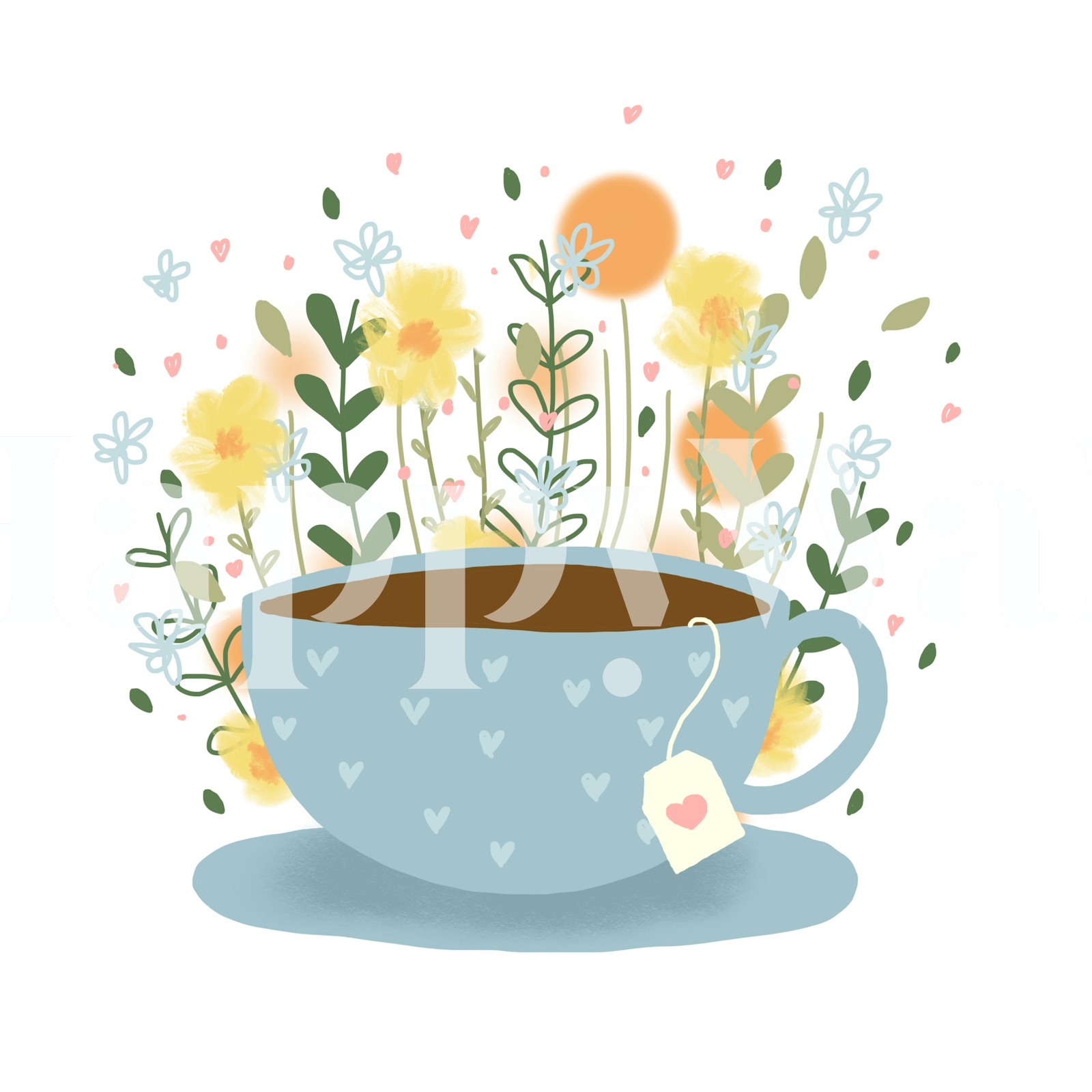 Teacup wallpaper | Happywall