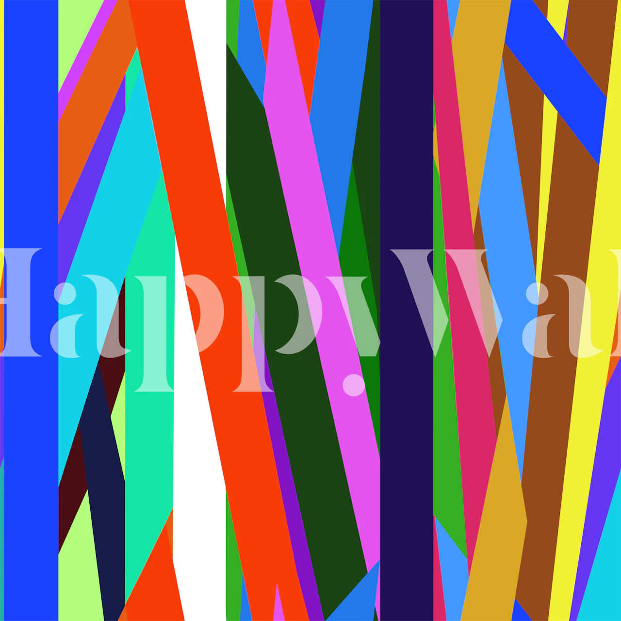 Colorful stripes in bright hues of red, blue, yellow and green wallpaper