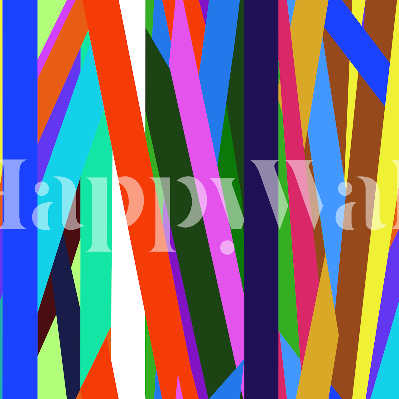 Colorful stripes in bright hues of red, blue, yellow and green wallpaper