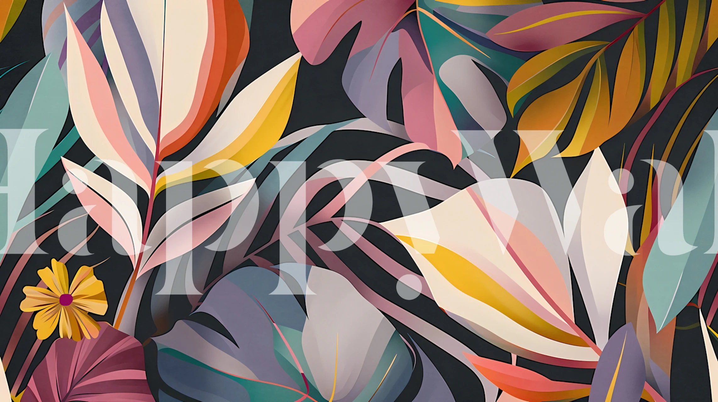 Tropical Garden 17 tapet i et rom