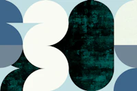 Mid Century Modern Bauhaus Muted Geo tapete