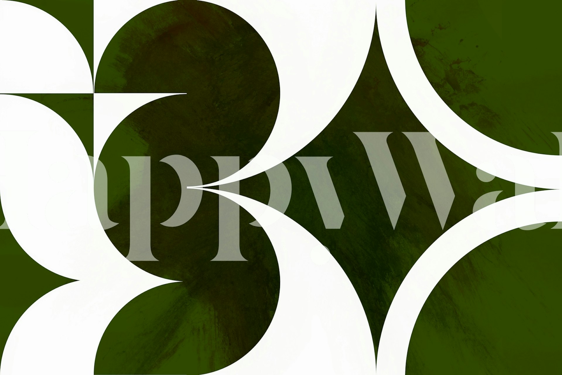 Mid Century Modern Bauhaus tapet i ett rum