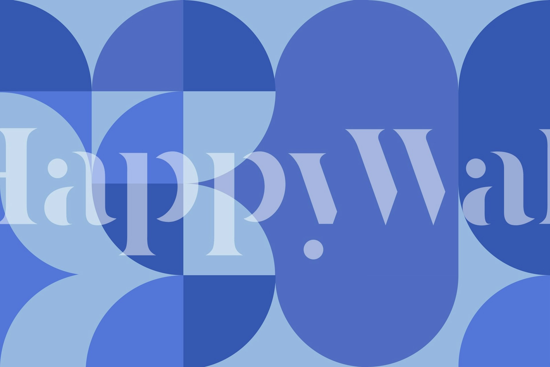 Blue geometric cutout design wallpaper