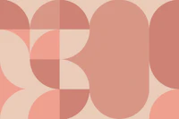 Mid Century Modern Bauhaus Geo Beige Blush tapete