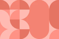 Mid Century Modern Bauhaus Geo Art Coral tapete