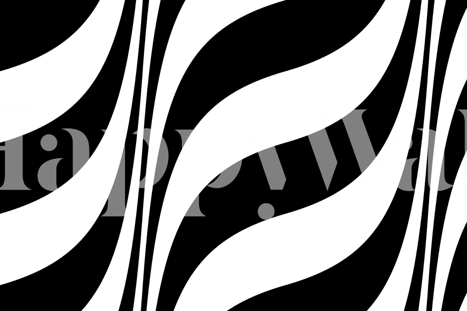 Black White Graphic Waves wallpaper Happywall