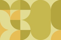 Mid Century Modern Bauhaus Cutout Geo Lime carta da parati