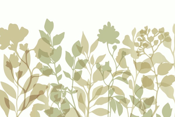 Layered Leaves Spring Vibes Beige Green