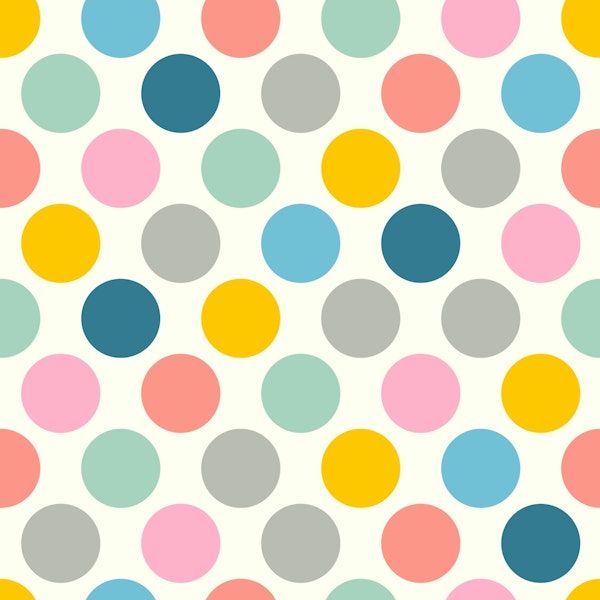 SPRING DOTSY Fresh Polka Dots Pastel on Cream