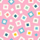 TINKLE Abstract Geometric Square Toss Pink