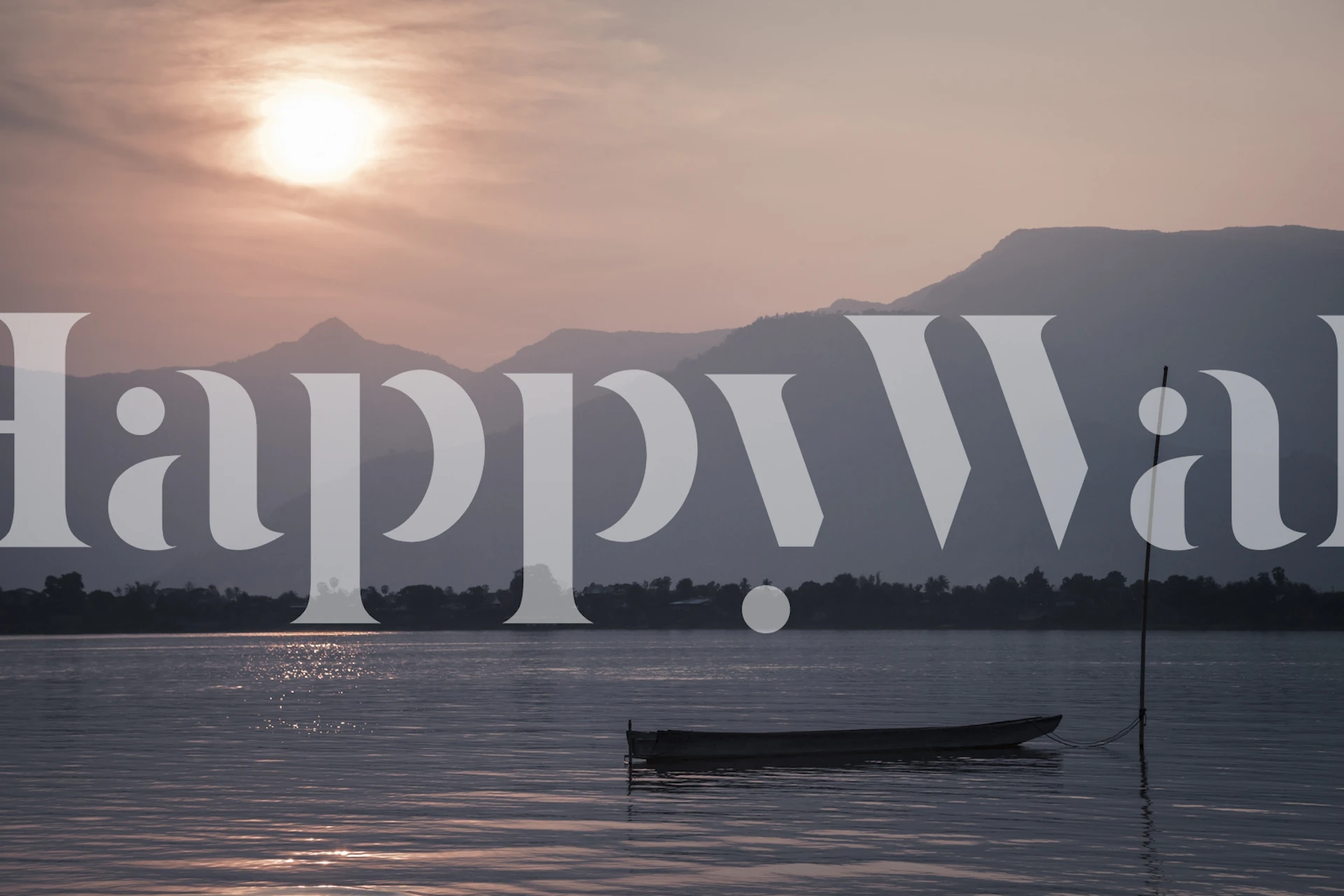 Papier peint Sunset at Mekong dans une pièce