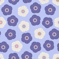 SPRING DAISIES Fresh Floral - Lavender Purple wallpaper