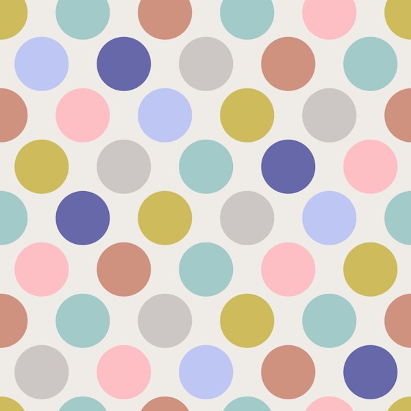 SPRING DOTSY Fresh Polka Dots Pastels on Gray