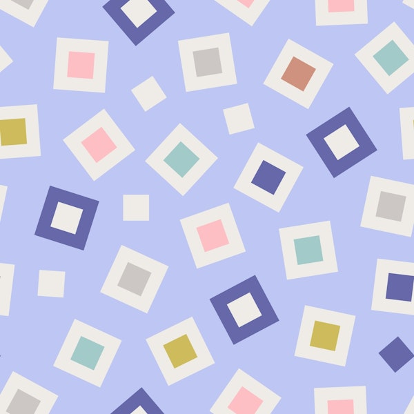 TINKLE Abstract Geometric Square Toss Purple