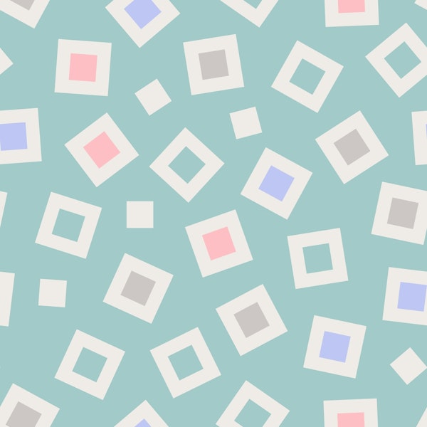 TINKLE Abstract Geometric Square Toss Green