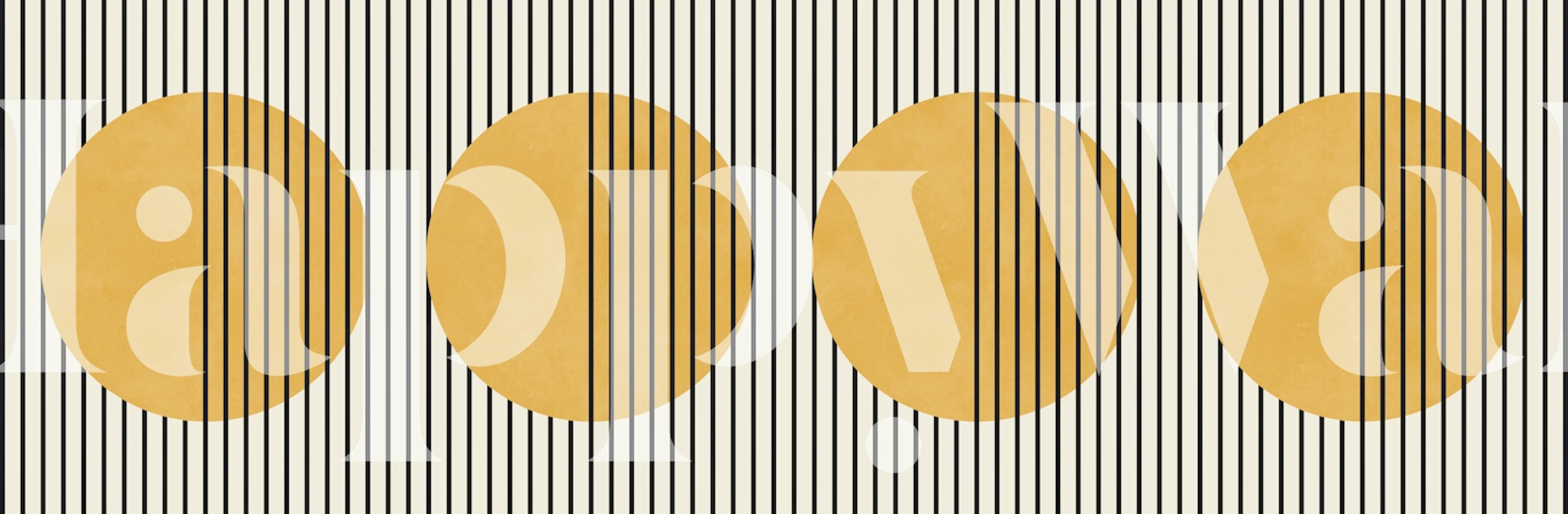 Carta da parati astratta con linee e cerchi in toni tenui