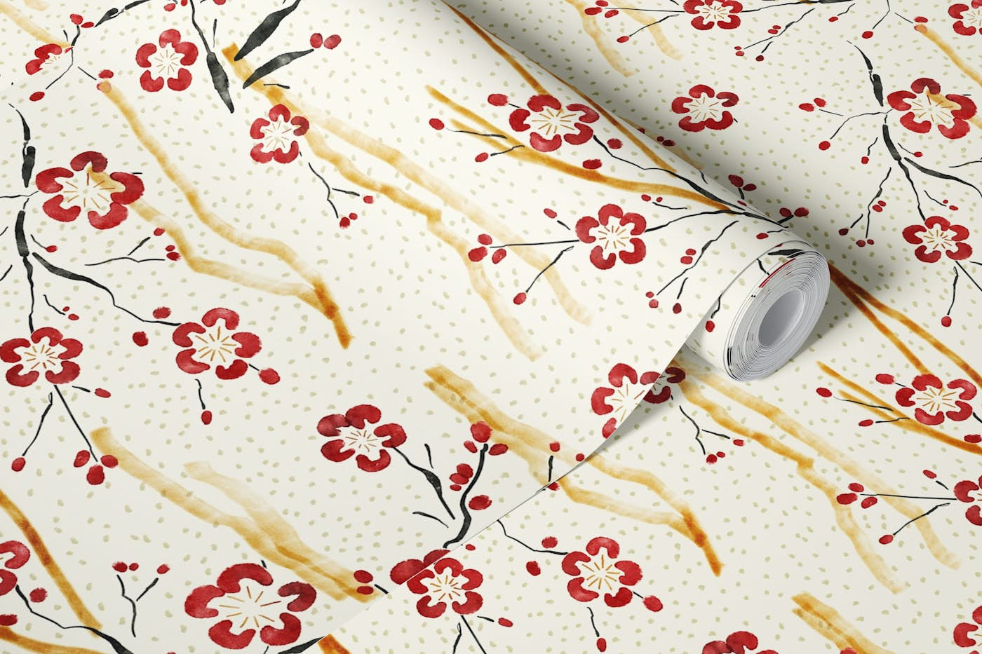 The plum blossom - large wallpaper roll