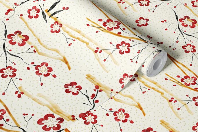 The plum blossom - largewallpaper roll