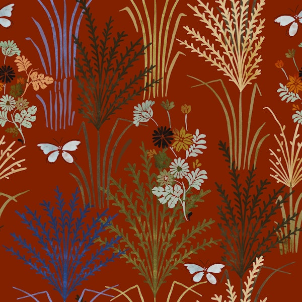 Eulalia flowers- Japanese art - medium