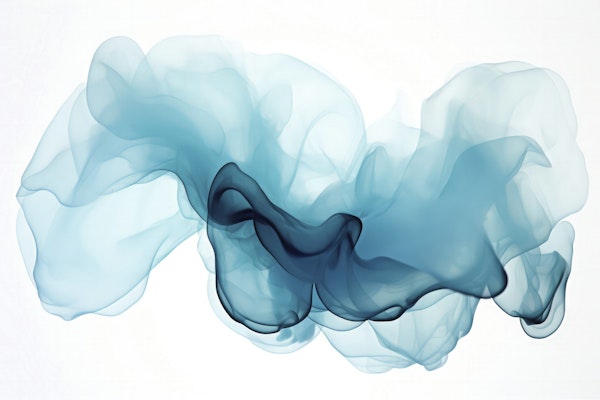 Ethereal Fluid Dreams Teal Blue