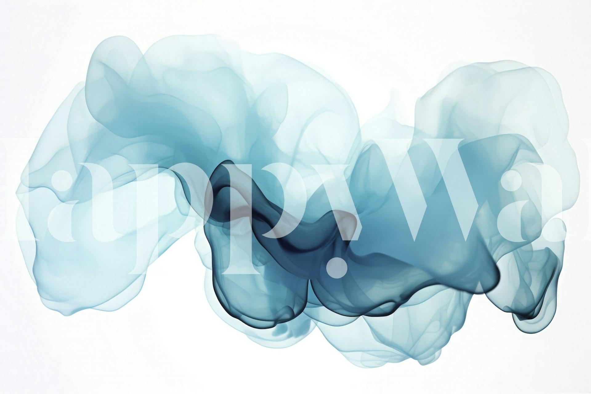 Teal blue abstract fluid shapes wallpaper