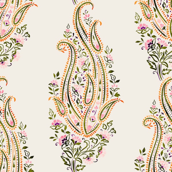 Indian Floral paisley - large