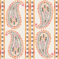 paisley blocks and strip - large wallpaper