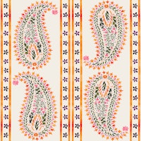 paisley blocks and strip - medium wallpaper