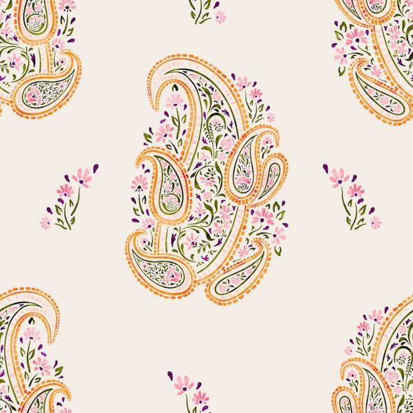 Fancy Floral paisley - medium
