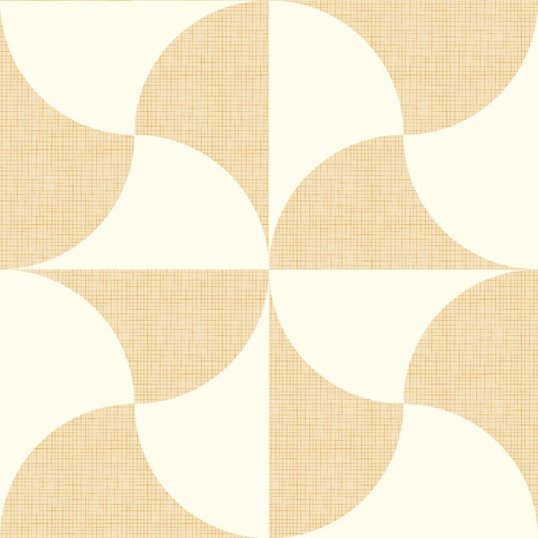 mid century tiles white on linen (L)