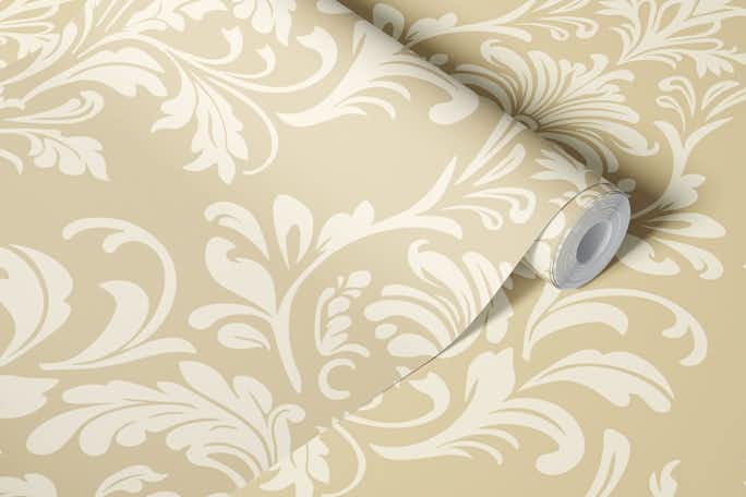 Luxury Damask - Beige and Creamwallpaper roll
